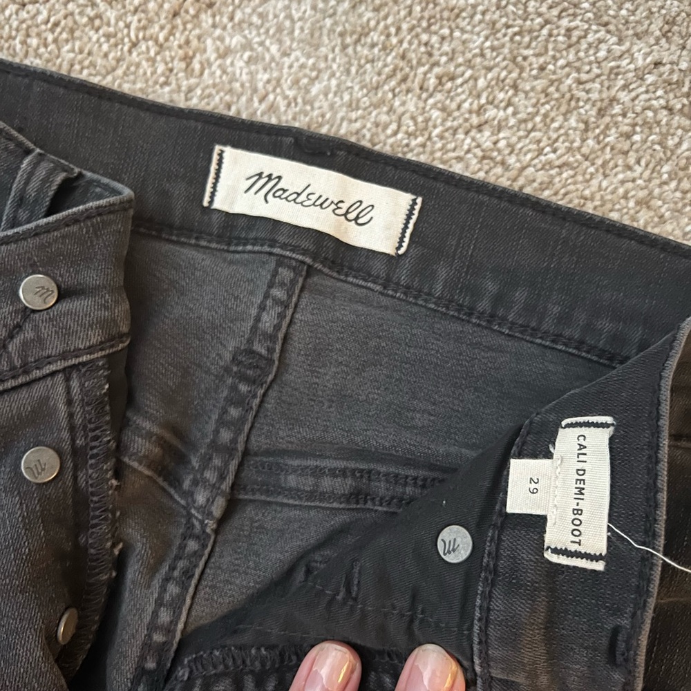 Madewell Black Cali Demi Boot Cut Jeans